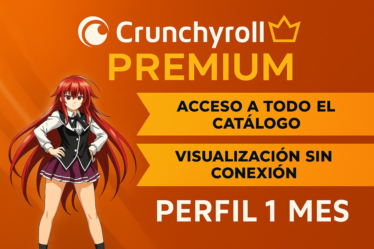 CRUNCHYROLL 1 MES